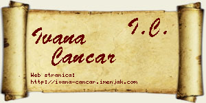 Ivana Čančar vizit kartica